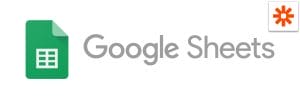 the Google Sheets logo is shown on a white background