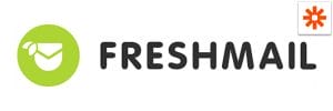 a Freshmail logo with a green circle and an orange star