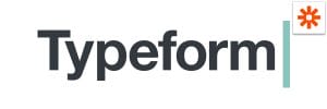 a Typeform logo with a star in the corner