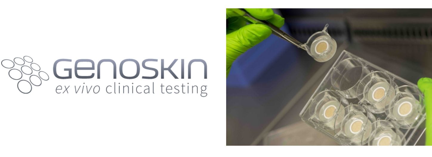 a logo for Genoskin ex vivo clinical testing