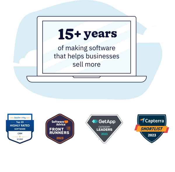 Four badges that Nutshell earned in 2023