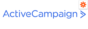 a blue and orange logo for ActiveCampaign