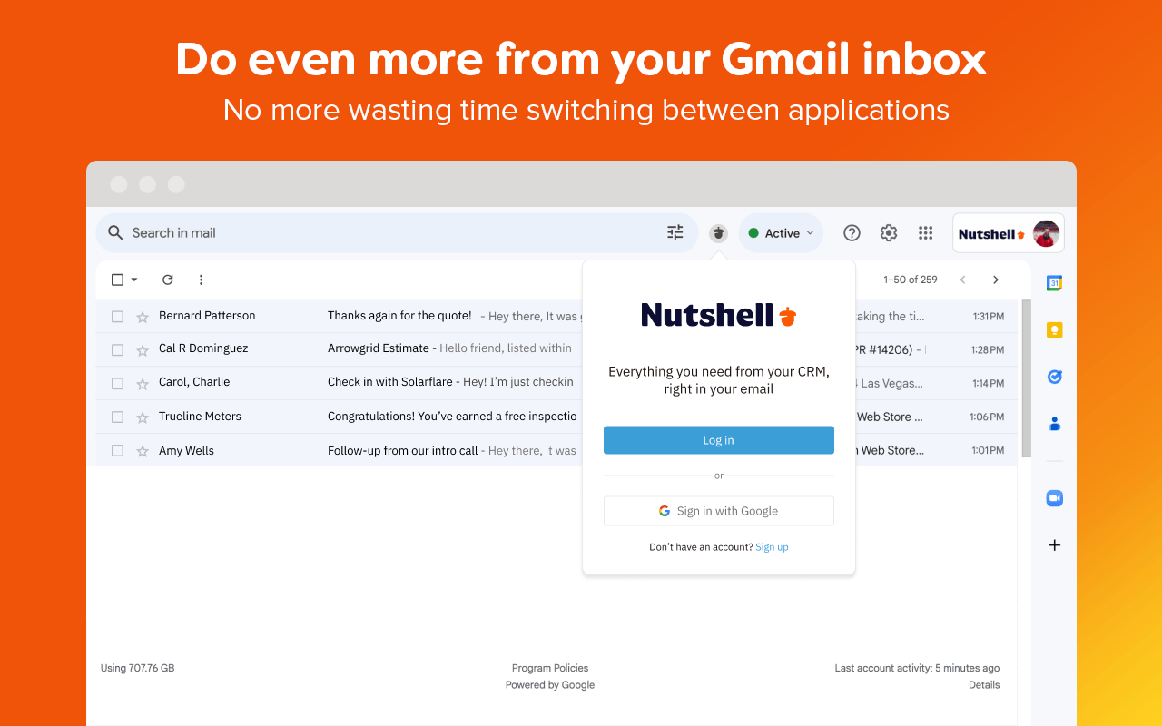 Nutshell and Gmail integration