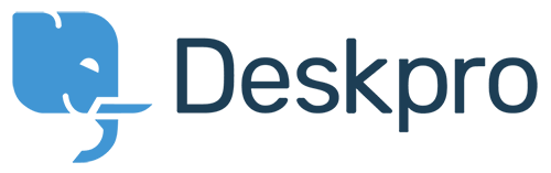 a logo for a company called Deskpro with an elephant on it