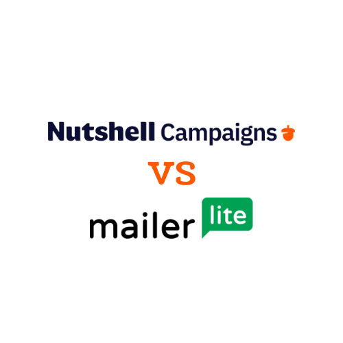 a logo for Nutshell Campaigns vs MailerLite