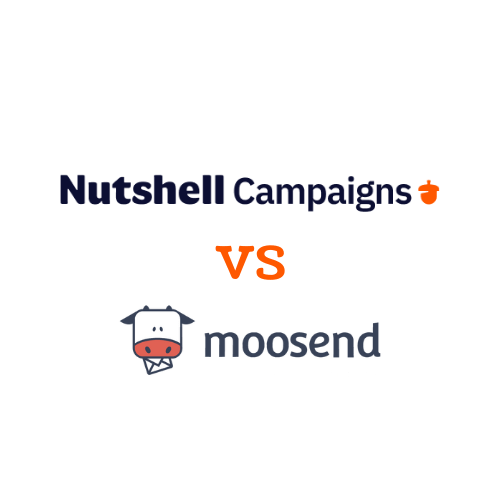 a logo for Nutshell Campaigns vs Moosend