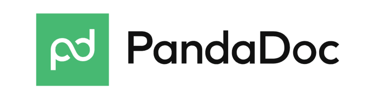 a green and black logo for PandaDoc