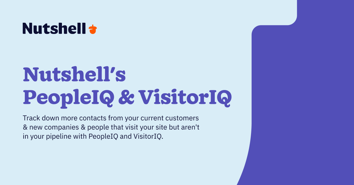 Title presentation slide from the Nutshell PeopleIQ and VisitorIQ webinar